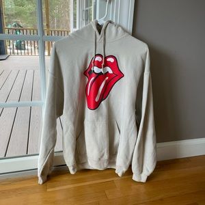 Rolling Stones Cream-Colored Hoodie